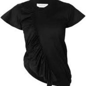 Marques Almeida Size Large Black Ruffled T-shirt